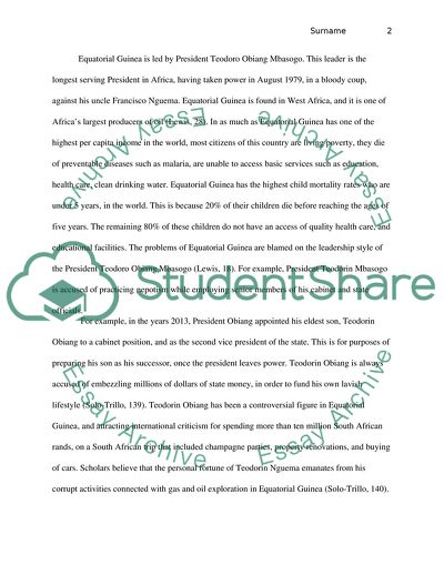 Analysis of Poor Leadership in Sierra Leone