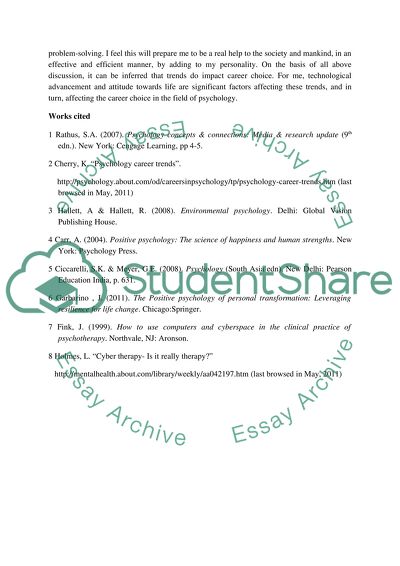 Emerging trends in the field of psychology