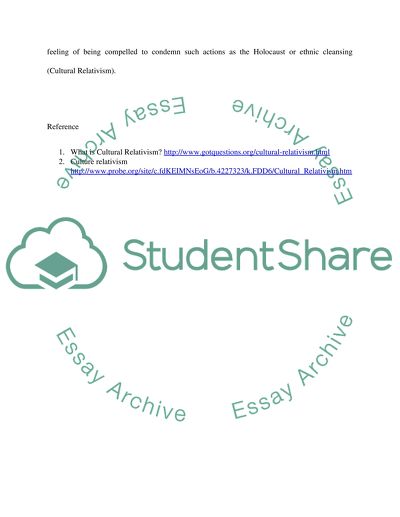 Cultural Relativism and Moral Practices of Another Culture