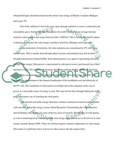 The Sun and Renewable Energy