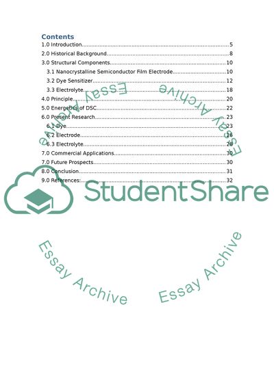 Dye-Sentitised Solar Cells
