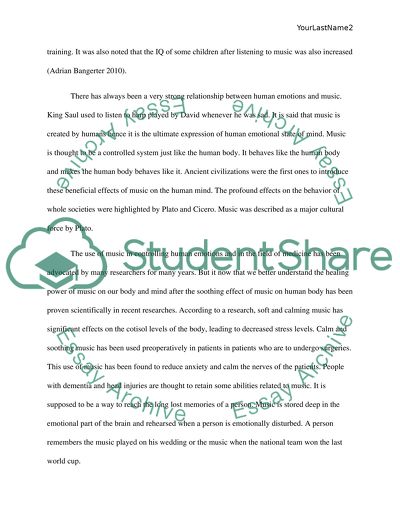 The Effect of Music on Behavior and Health