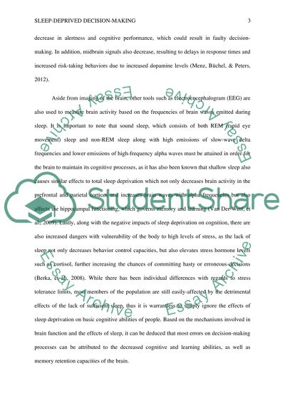 The Impact of Sleep Deprivation on Decision-Making