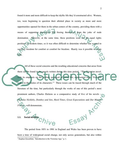Dickenss Treatment of Education and Social Mobility: A Comparative Look at Dickens Critique of Victorian Culture