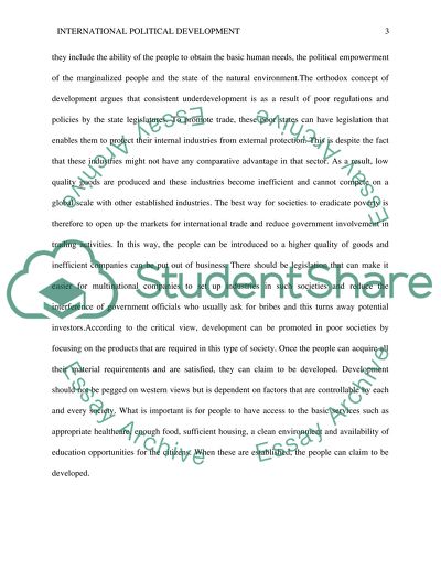 International Political Development