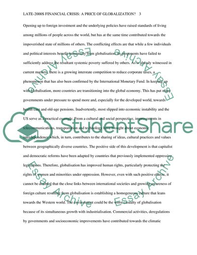 A Price of Globalization