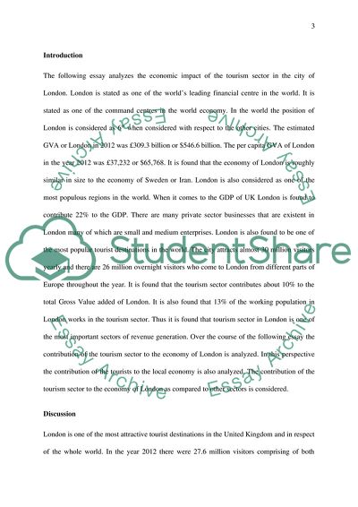 Economic Impact of Tourism on London
