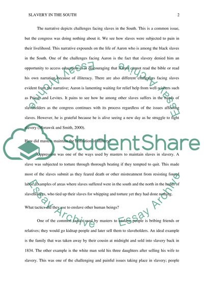 The Light and the Truth of Slavery Aarons History