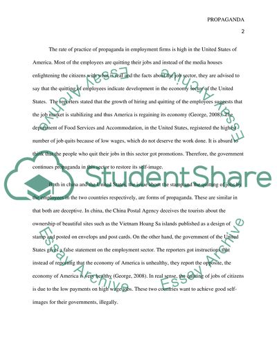 The Usage of Propaganda