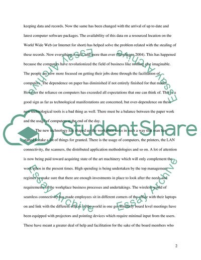 New Technology has Changed the Workplace