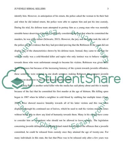 Juvenile Serial Killers