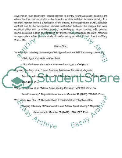 Difference between fMRI and ASL