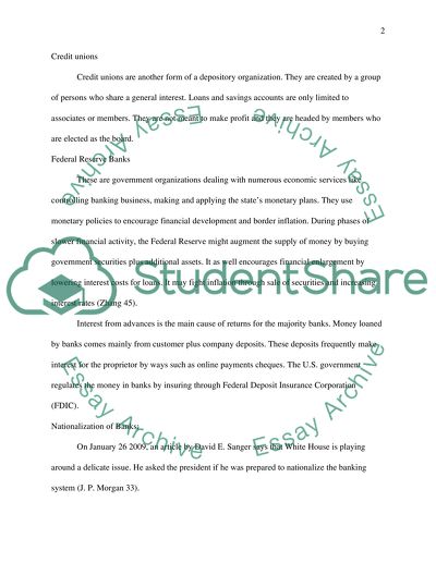 Current state of the U.S banking industry