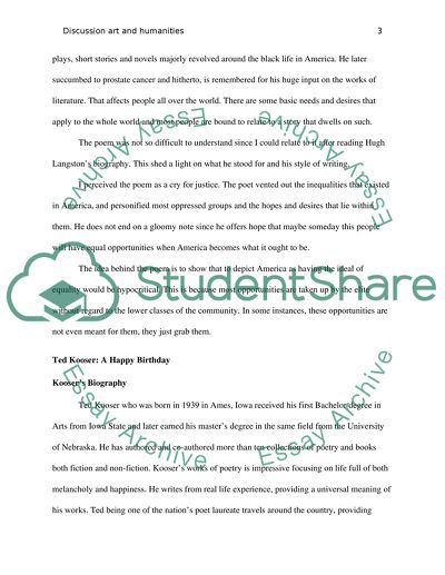 Unit 5 discussion art and hummanities