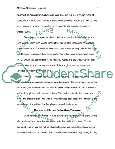 Maritime System of Business