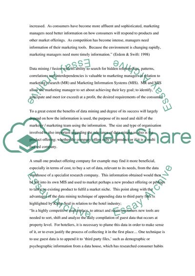 The Role of Data Mining and Fusion in Modern Marketing Management