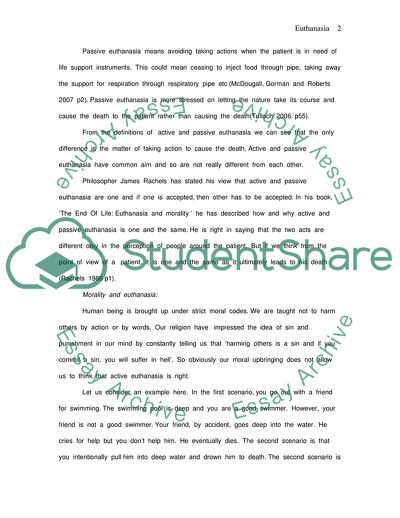 Active and Passive Euthanasia: Two Sides of the Same Coin