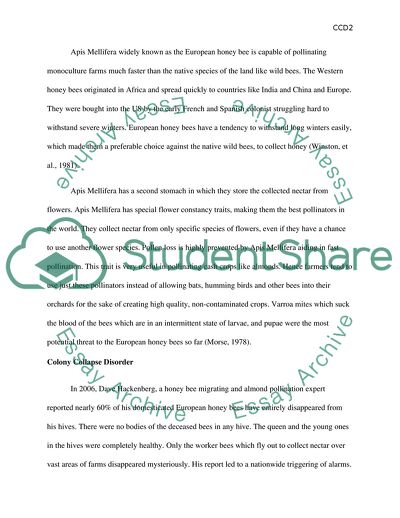 Colony Collapse Disorder