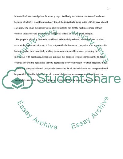 Obamas Health Care Speech