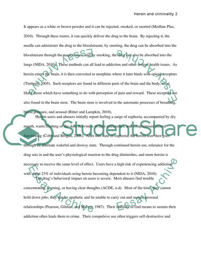 Investigating the involvement of heroin in crime