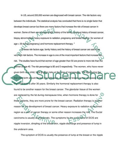 Ductal cell adenocarcinoma of the breast