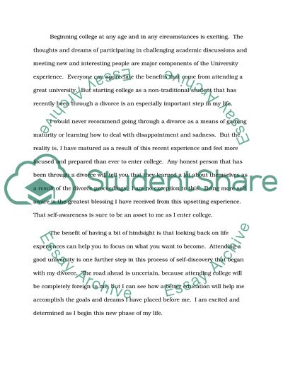 Going back to College after Divorce