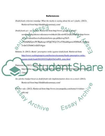 Volcker Rule in Banking Industry