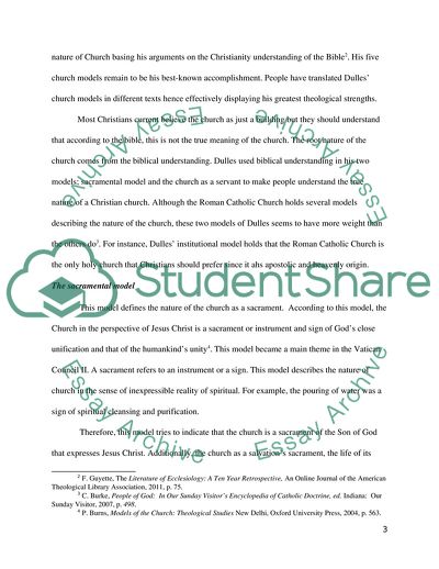 Ecclesiology as the Study of the Nature of the Christian Church