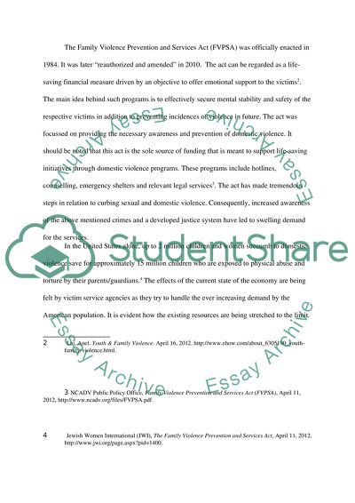 Family Violence Prevention and Services Act