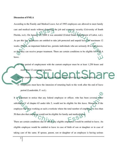 Family Medical Leave Act