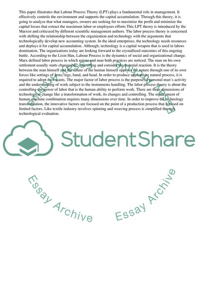 Strengths and Weaknesses of Labour Process Theory