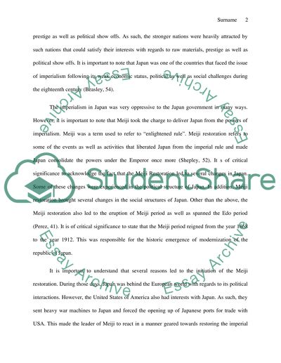 Meiji Restoration and the Rise of Japan