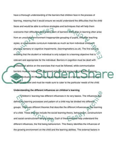 Different Influences on Childrens Learning