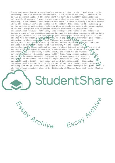 Organisational Culture