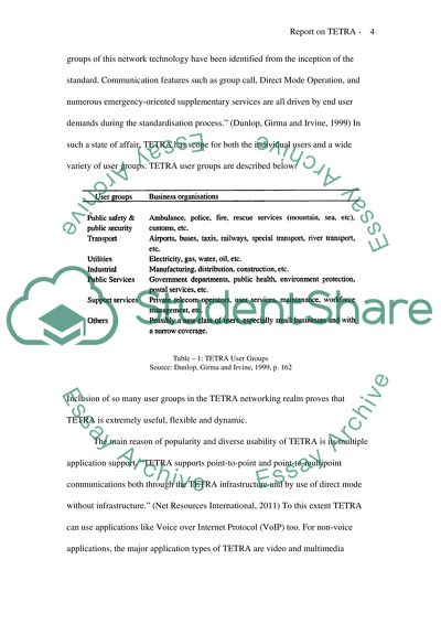Terrestrial Trunked Radio Technology