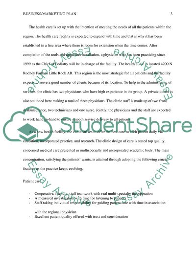 Business/Marketing Plan