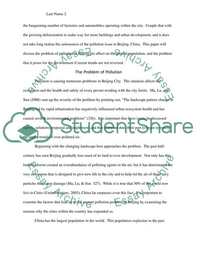 Air Pollution in Beijing