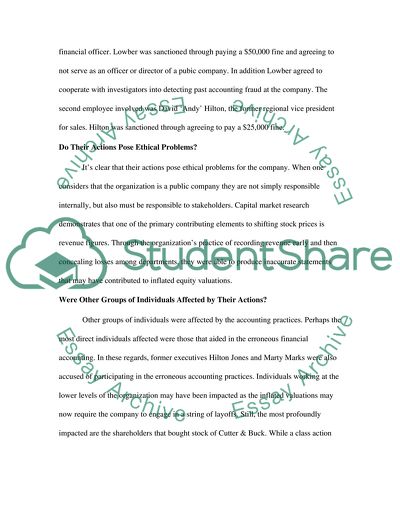 Accounting Problems at Cutter & Buck