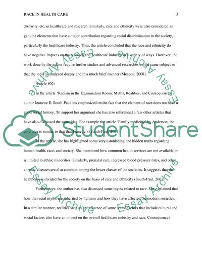 Race in Research and HealthCare