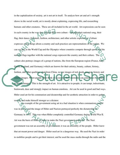 Art Power in the Social World