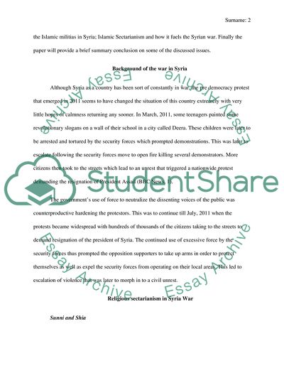 Islam and Violence in Syria