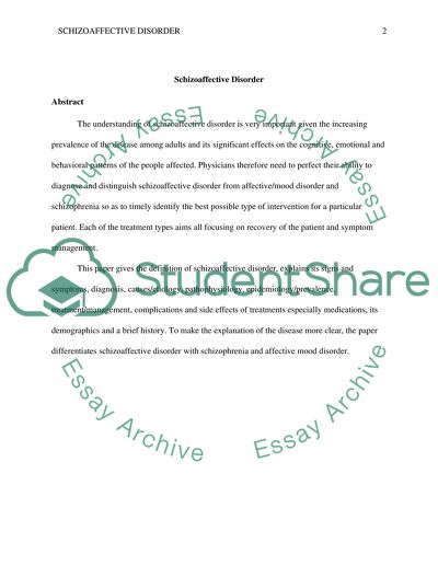 Schizoaffective disorder