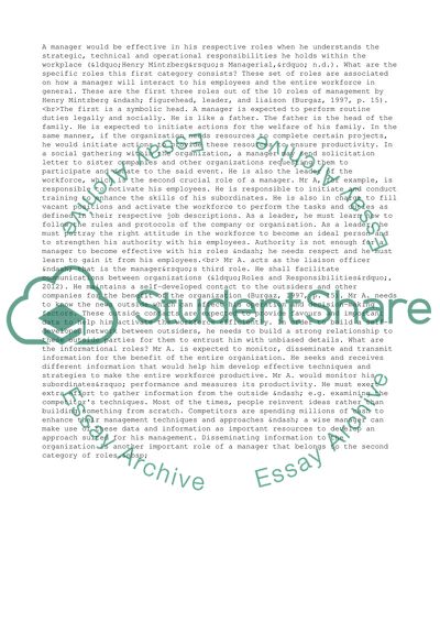 Three Categories of Roles That Managers Play