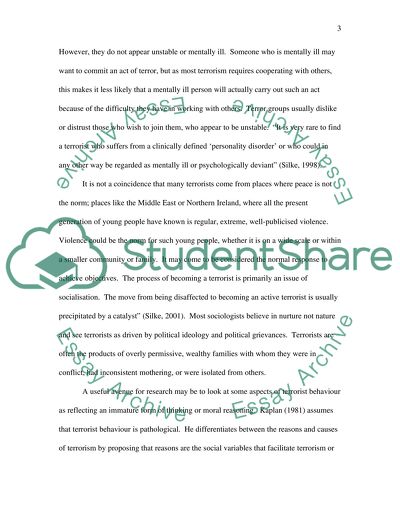 Are Terrorists Ideologically Driven