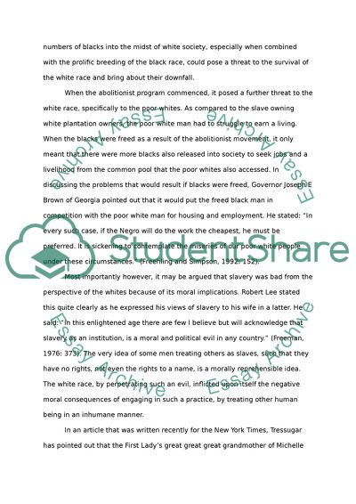 Slavery as Detrimental to the White Race