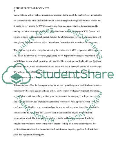 A short Proposal document