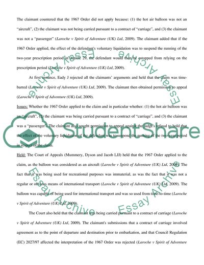 Analysis of Laroche v Spirit of Adventure Ltd Case