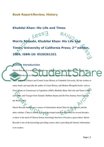 Kublai Khans Great Achievement