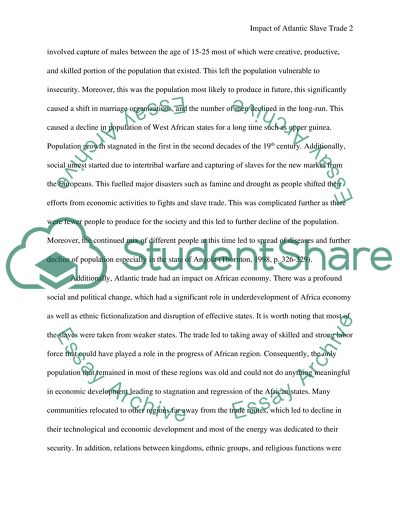 Long-Term Impact of the Slave Trade on the Atlantic World