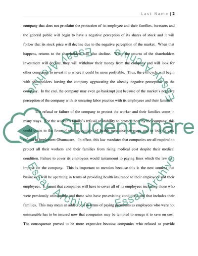 Should the Companies Proclaim Policy for Protect the Workers Family